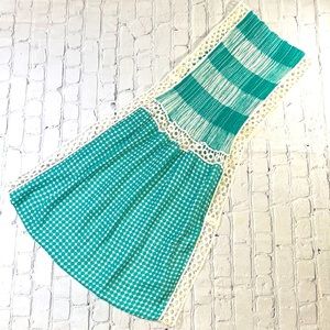 Rising Tide Infinity Scarf - Teal & Cream